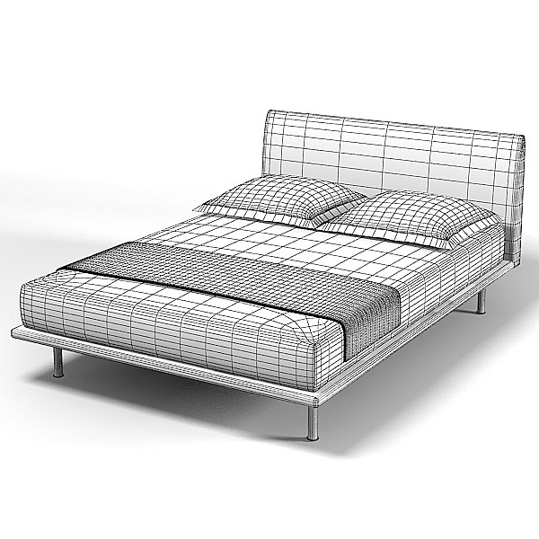 3ds max orizonti modern contemporary - orizonti modern contemporary bed double by archstyle